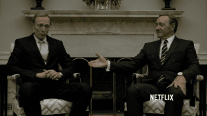 Lars Mikkelsen og Kevin Spacey, House of Cards, Netflix